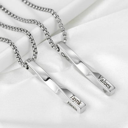 Personalized 3D Bar Necklace